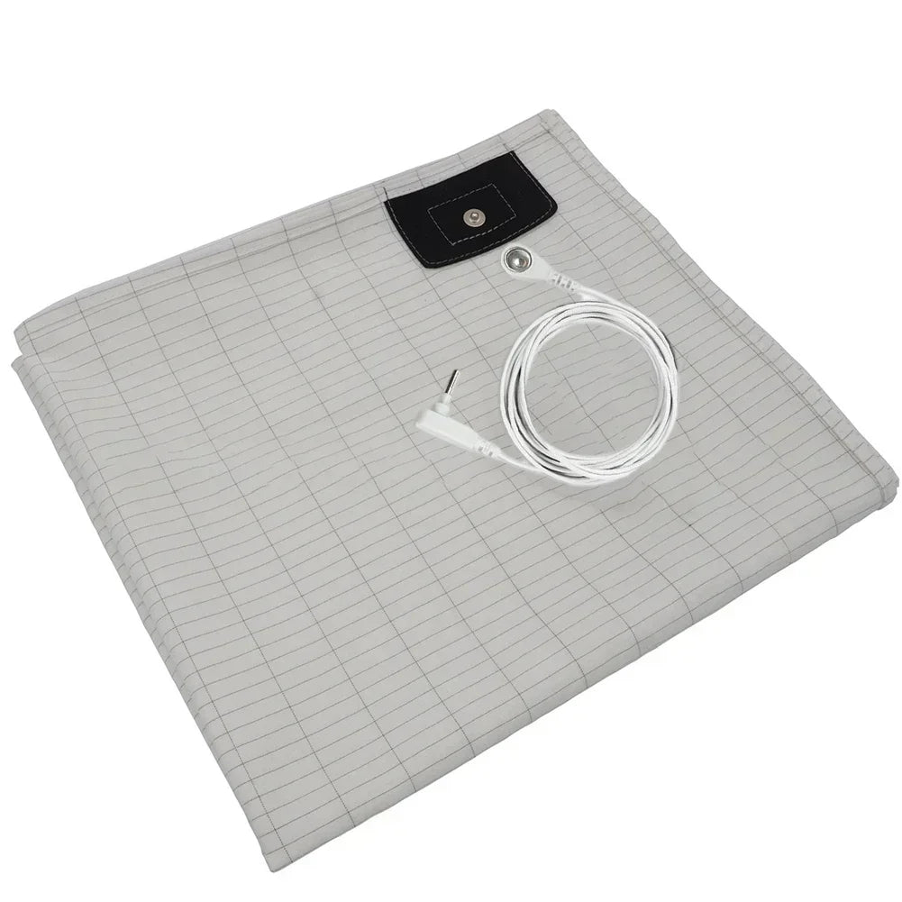 Earthing Bed Sheet Flat Sheet Silver Fiber Conductive Organic Grounding Sleep Sheets Release Static Protect Health Grounding Mat